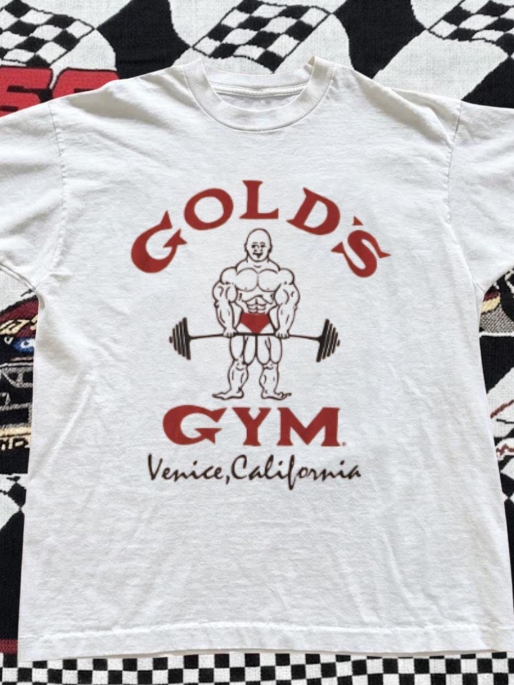 Gildan White Short-Sleeve T-Shirt with Red  Logo